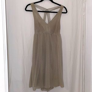Vero Moda Cream w/Brown Polkadots Luella Strap Short Dress Size M